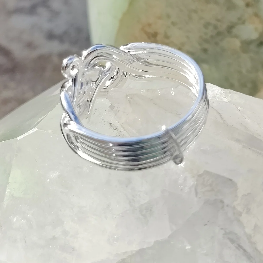 6-Band Infinity Puzzle Ring, 925 Sterling Silver, size 9 - Picture 6 of 8